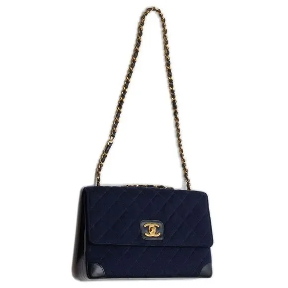 Chanel Matelasse Turnlock Straight Flap Chain Shoulder Jersey Material - Picture 7 of 9